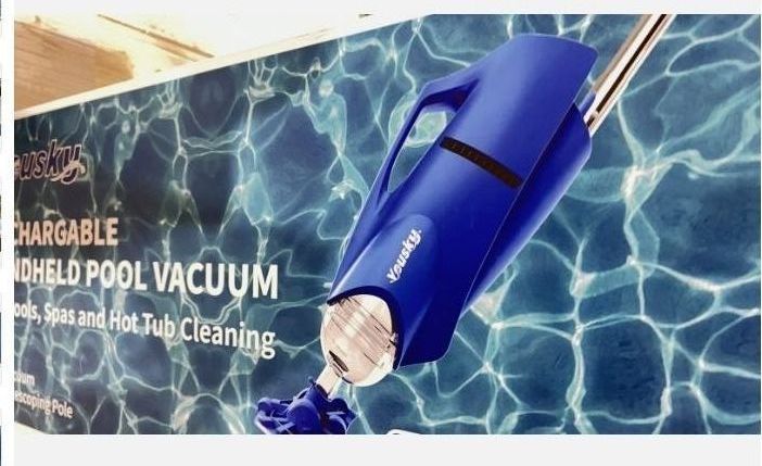lot 6209 image: Yousky Rechargeabl Handheld Pool Vacuum  Cordless, 18.5Gpm Suction, Telescoping - Retail $100