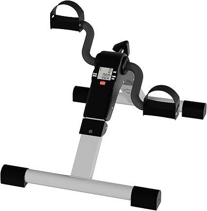 lot 8827 image: Under Desk Bike Pedal Exerciser with Calorie Tracker and Adjustable Resistance