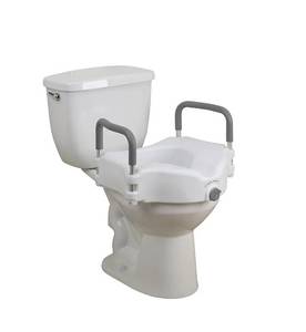 lot 5223 image: Bath SafetyRaised Toilet Seat Product Description Elev.Toilet Seat w RemArms,RTL,1 EA
