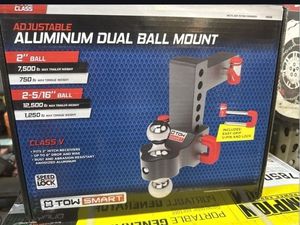 lot 6349 image: TowSmart Class V 12,500lbs. 6 Drop to 6 Rise Adj Trailer Hitch Dual Ball Mount - Retail $199