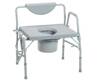 lot 7785 image: Bariatric Drop Arm Bedside Commode Chair - Retail $203