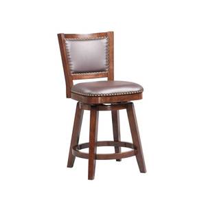 lot 7788 image: 24 Broadmoor Swivel Counter Height Barstool with Back Cappuccino - Boraam - Retail $127