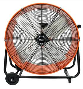 lot 7793 image: 24 in. 2-Speed Heavy Duty Tilt Drum Fan (Not working) - Retail $159