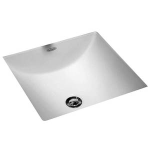 lot 9211 image: American Standard Studio Carre Undercounter Sink with Mounting Kit in White - Retail $149