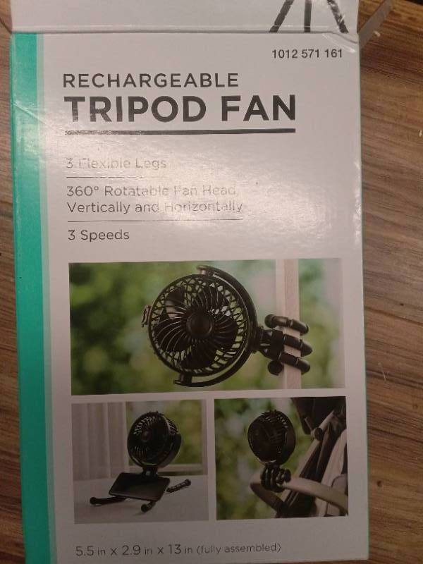 lot 9009 image: Rechargeable Tripod  Fan