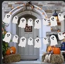 lot 6378 image: Halloween Ghost Paper Cutout Decorations