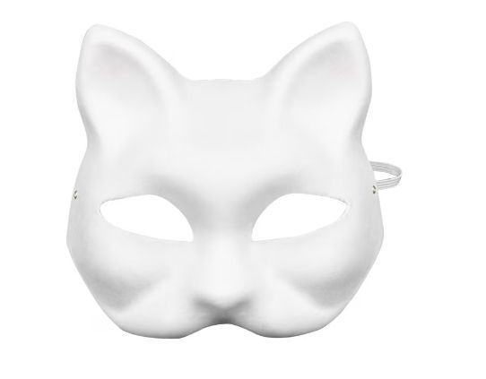 lot 6386 image: Bundle of White Cat Masks to decorate