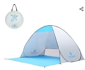 lot 9539 image: 70.9x59x43.3 Inch Automatic Instant Pop-up Beach Tent Anti Sun Shelter Cabana for Camping Fishing Hiking Picnic,Beach Tent pop up - Retail $122