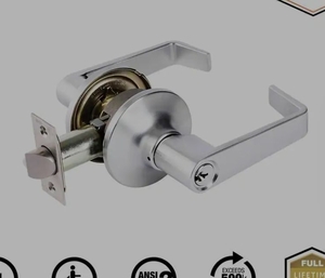 lot 3126 image: Light Duty Commercial Storeroom Lever, ADA, UL 3-Hour Fire, ANSI Grade 2, Satin Chrome Finish