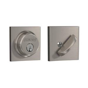 lot 3128 image: B60 Series Collins Satin Nickel Single Cylinder Deadbolt Certified Highest for Security and Durability