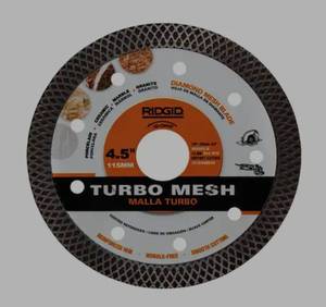 lot 3132 image: RIDGID 4.5 in. Continuous Rim Blade with Mesh Rim