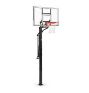 lot 9862 image: Spalding Accuglide 54 in Inground Acrylic Basketball Hoop Black - Basketball Systems at Academy Sports - Retail $450