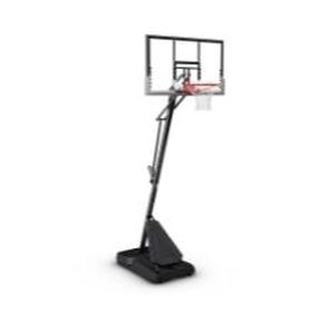 lot 9865 image: Spalding 54 in Angled Portable Basketball Hoop Black - Basketball Systems at Academy Sports - Retail $350