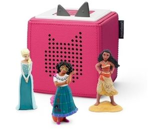 lot 9869 image: Tonies Disney Toniebox Audio Player Bundle with Elsa, Moana, and Mirabel, Multicolor, Weight 3 lbs - Retail $165