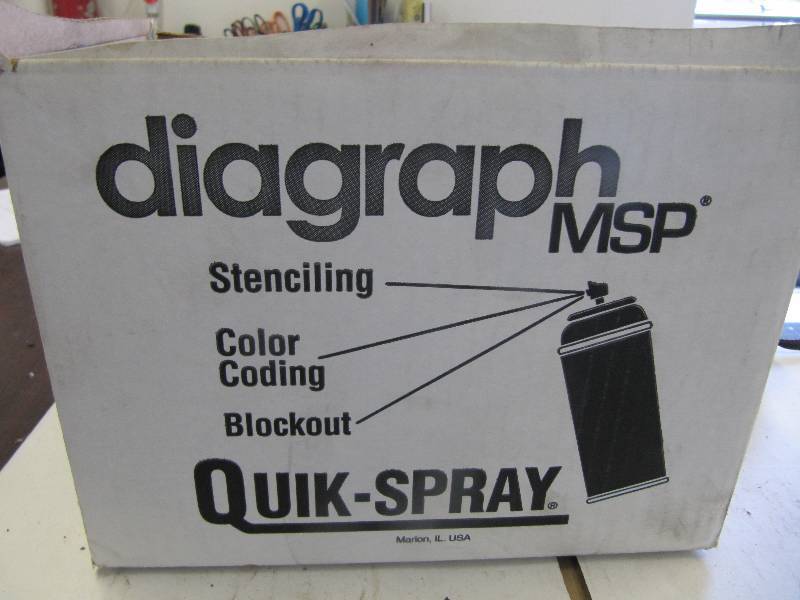 lot 743 image: Case if 12 Cans Blue Quick Spray -Stencil Paint