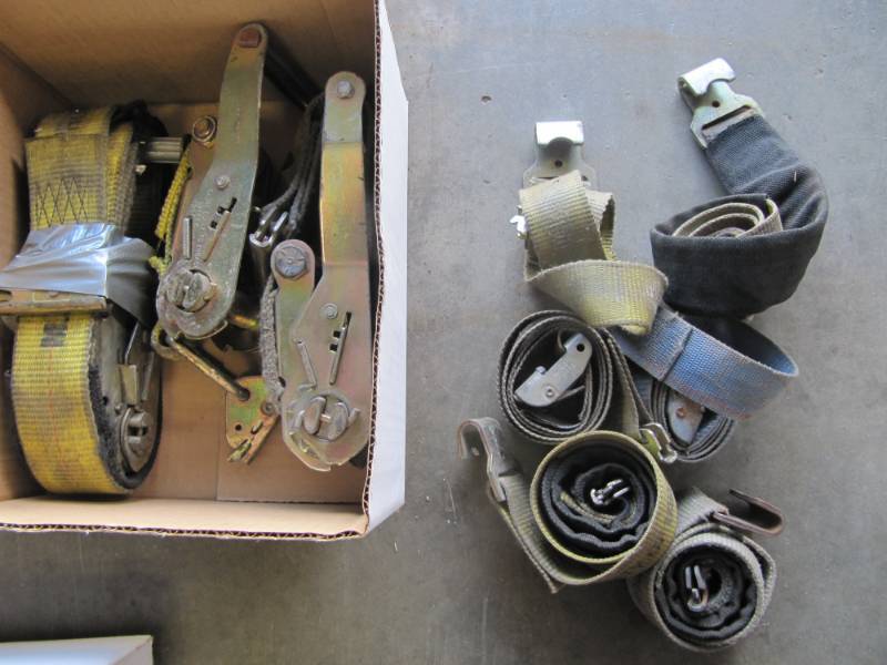 lot 300 image: Lot of 9 Cargo Tie Down Straps