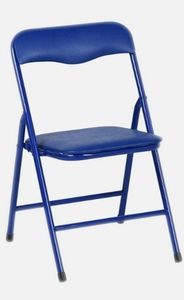 lot 4109 image: Pack of 2 ,Blue Metal Folding Chairs for Kids - Retail $50