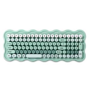 lot 4114 image: IJoy Wavy Keyboard - Green ABS Material, Slim Design, Computer Accessory