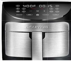 lot 4124 image: Gourmia GAF798 Digital Air Fryer - No Oil Healthy Frying - 10 One-Touch Cooking Functions - Guided Cooking Prompts - Easy Clean-Up - 7-Quart Basket (See Details)- Retail $60