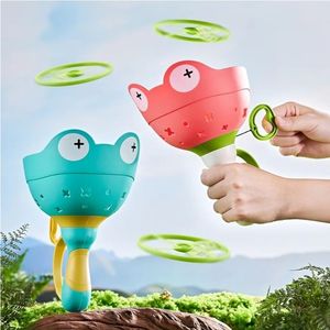 lot 5563 image: Flying Disc Launcher Toy (2 Packs), Manual Capture Catching Disk Game, Outdoor Toys for Kids Ages 4-8, Outside Yard and Lawn Family Games for Toddlers 3-5, Birthday Gifts for Girls and Boys