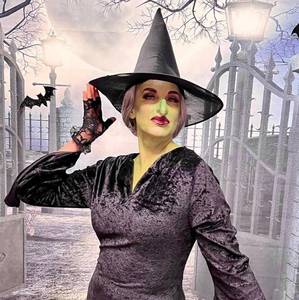 lot 5571 image: Halloween Witch Hat for Women Costume Witch Hat Costume Accessory for Halloween Party Decorations