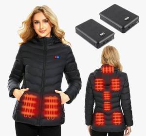lot 5702 image: Womens Heated Jacket with 2pcs Battery Pack, Slim Fit Heating Jackets and Detachable Hood