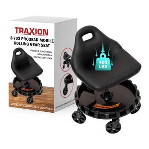lot 5711 image: Traxion 400lb Capacity 2-702 Carbon Fiber Simulated Progear Mobile Rolling Gear Seat