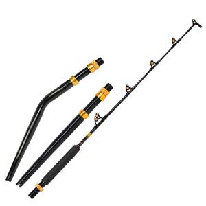lot 7201 image: Fiblink Bent Butt & Staight Butt Fishing Rod 2-Piece Saltwater Offshore Trolling Rod Big Game Roller Rod Conventional Boat Fishing Pole (6 Bent Butt & Straight Butt)