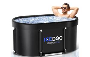 lot 7228 image: New Upgrade XL 139-Gallon Oval Ice Bath Tub - 6 Layered Portable Bathtub, Drop-In Bathtubs Foldable with Cover Cold Plunge Tub for Athletes, Home Gym, Outdoor Recovery Use.