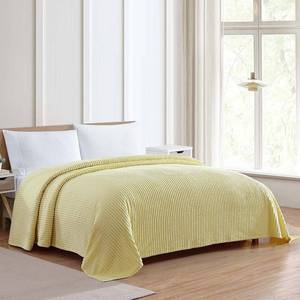 lot 7231 image: Beatrice Home Fashions Channel Chenille Bedspread or Sham, Yellow