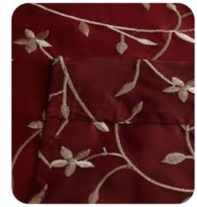 lot 7248 image: Curtain Panel on piece floral burgundy