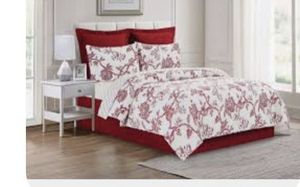 lot 7249 image: Twin comforter only red floral