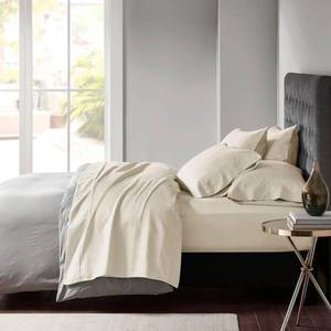 lot 7257 image: Cotton Blend 6pc Sheet Set 800 Thread Count (Queen) Ivory