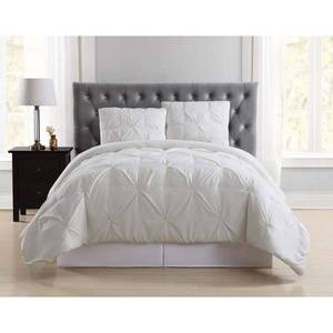 lot 7264 image: Truly Soft Everyday FullQueen Pleated Duvet Ivory Machine Washable, OEKO-TEX Certified, Includes 2 Shams  cover not included