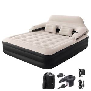 lot 70399 image: DIMAR GARDEN Queen Size Air Mattress with Headboard and Pump,Blow Up Mattress Inflatable Bed with Pillows