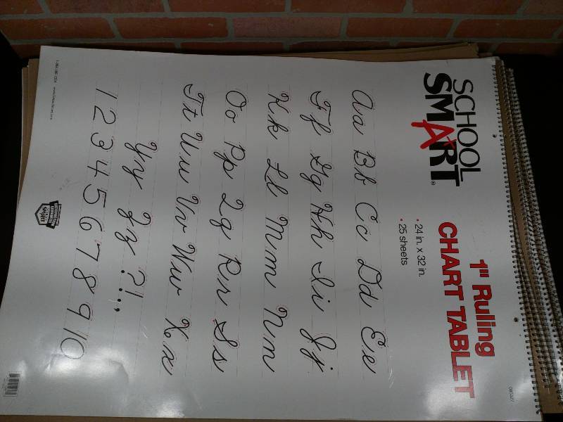 lot 19 image: School Smart 1 Ruling Chart Tablets