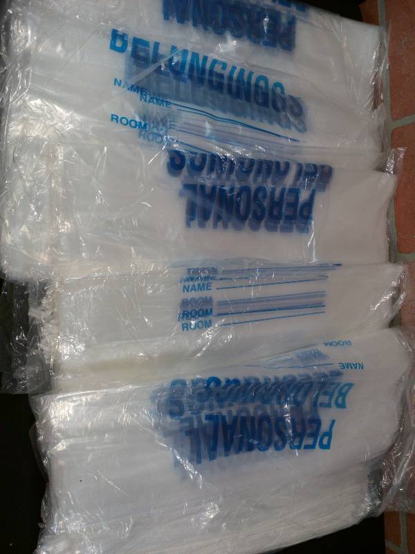 lot 21 image: Tiger Medical Patient Personal Belonging Bags With Drawstring
