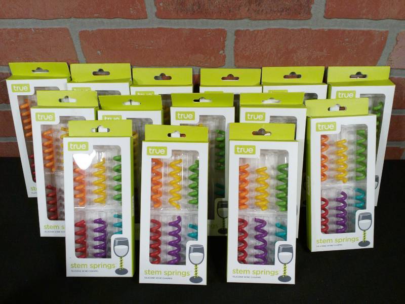 lot 25 image: True Stem Spring Silicone Wine Charms