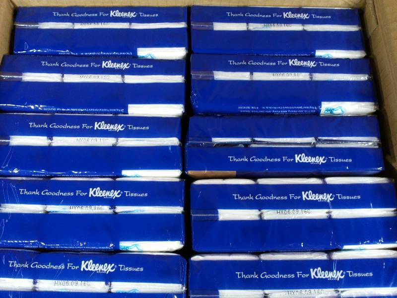 lot 38 image: Kleenex Ultra Soft Travel Pocket Packs 3 ply - 9 Sheets Per Pack
