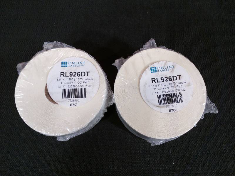 lot 50 image: Direct Thermal Roll Labels Perforated