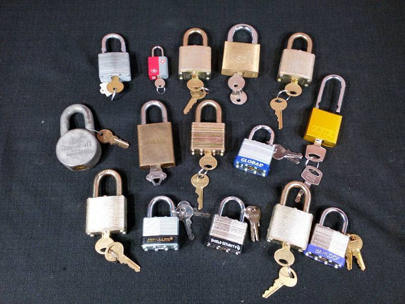 lot 94 image: Padlock Variety Lot With Keys All Keyed Different