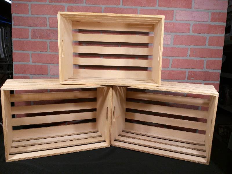 lot 113 image: Natural Wood Crates
