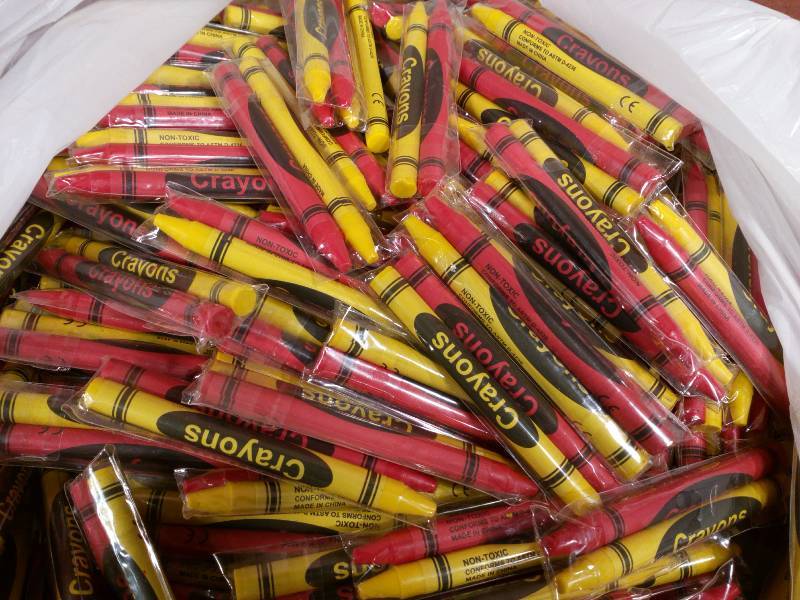 lot 115 image: Lot Of Red & Yellow Crayons Non-Toxic