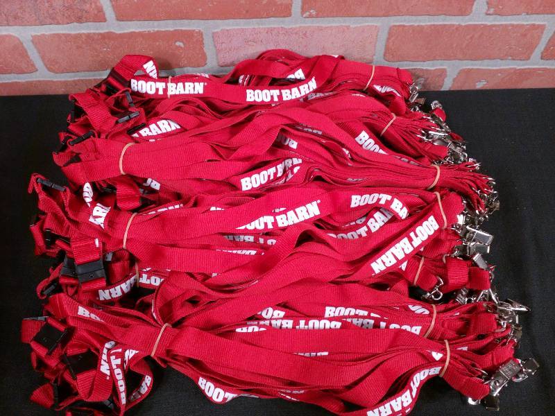lot 136 image: 15mm Polyester Neck ID Badge Lanyards