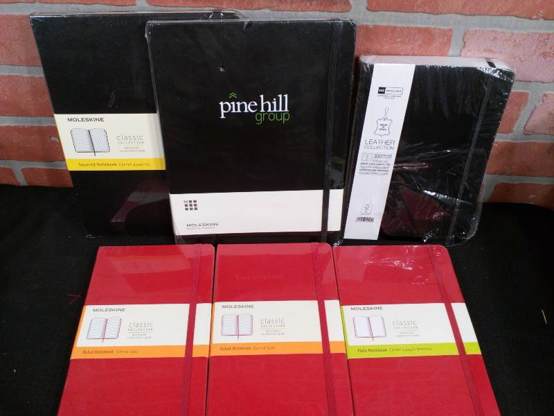 lot 144 image: Moleskine Ruled  Plain Squared Notebooks