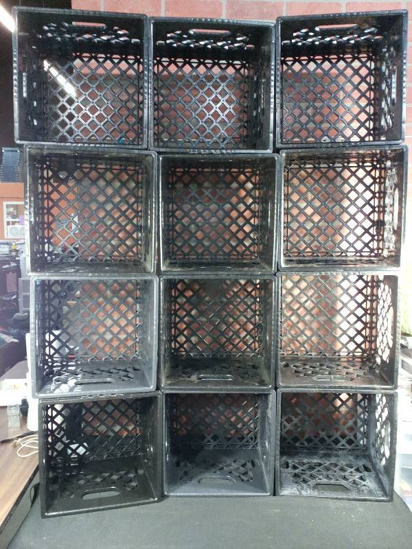 lot 162 image: Miller Plastic Milk Crates