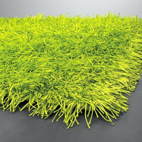lot 170 image: Lime Green Shag Ribbon Type Rug-Very Heavy Very Well Made