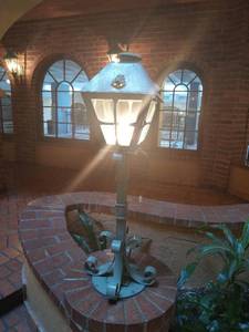 lot 6025 image: Lot of 2 Vintage Glass Dome Pendant Light Fixtures