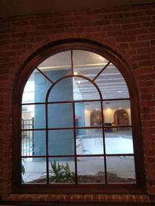 lot 6030 image: Vintage Arched Window Frame with Grid Pattern  - Retail $1200