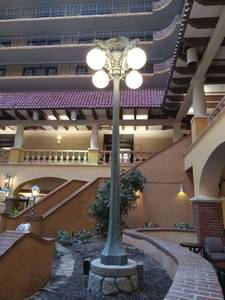 lot 6046 image: Vintage Outdoor Globe Light Post  - Retail $3800